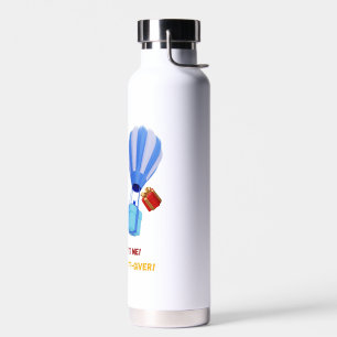 Flying gift-giver water bottle
