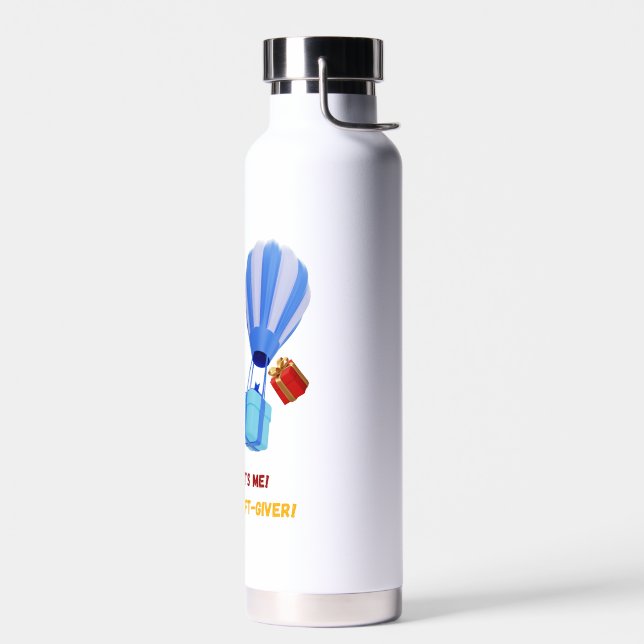 Flying gift-giver water bottle (Left)