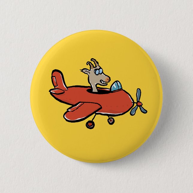 flying goat 2 inch round button (Front)
