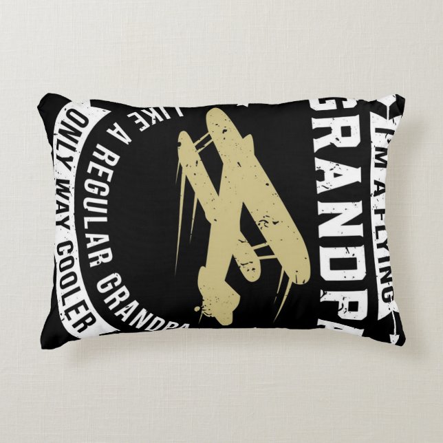 Flying Grandpa Accent Pillow (Front)