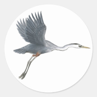 Flying Great Blue Heron Sticker