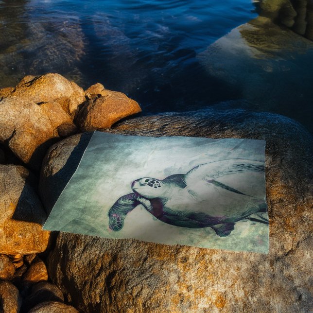 Flying Green Sea Turtle | Custom Tissue Paper (Creator Uploaded)