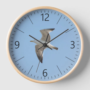 Flying gull clock