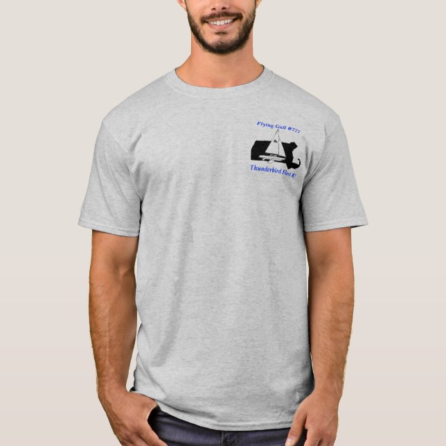 flying gull grey T-Shirt (Front)