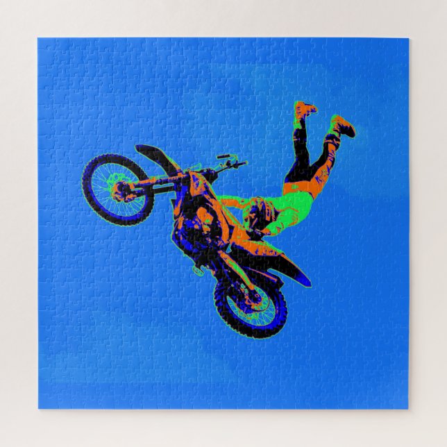 Flying Handstand - Freestyle Motocross Stunt Jigsaw Puzzle (Vertical)