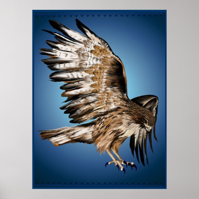 Flying Hawk Print (Front)