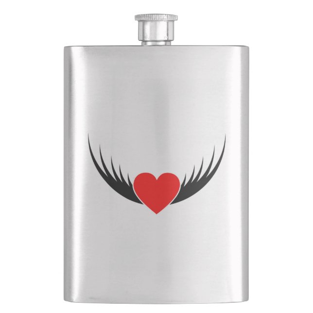 FLYING HEART HIP FLASK (Front)
