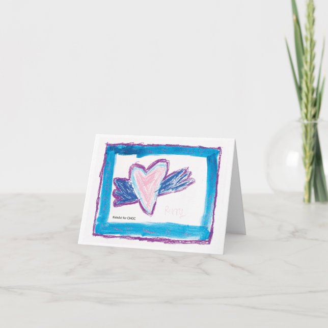 Flying Heart - Kids Art for CHOC  Card (Front)