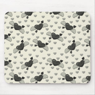 Flying Hearts & Arrows Mouse Pad