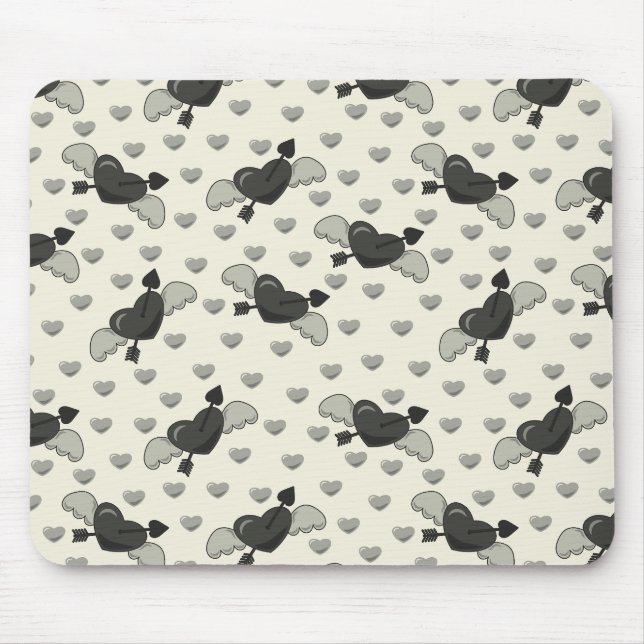 Flying Hearts & Arrows Mouse Pad (Front)