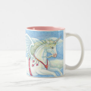 Flying Hearts Unicorn PEGASUS VALENTINE MUG Custom