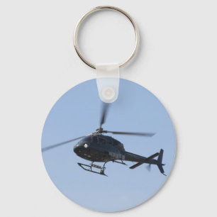 Flying helicopter keychain