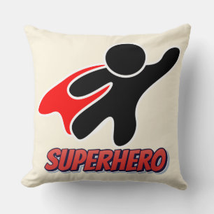 Flying Hero – Bold Comic Throw Pillow