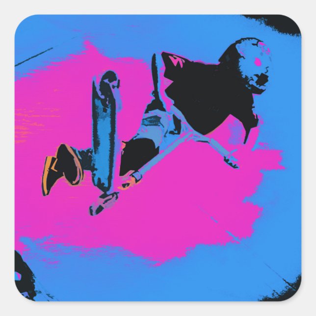 Flying High Air Stunt Scooter   Square Sticker (Front)