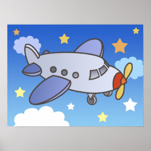 Flying High Airplane Poster