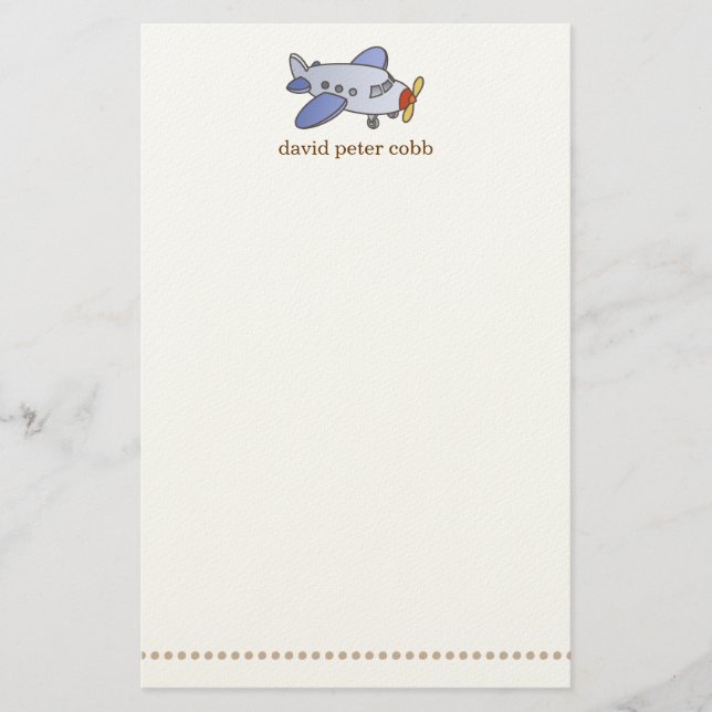 Flying High Airplane Stationery (Front)