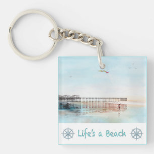 Flying High at Low Tide Keychain