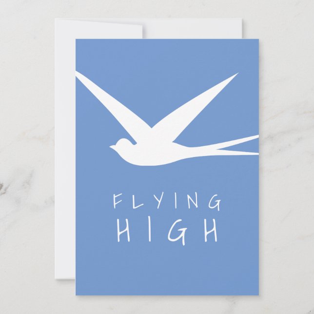 Flying High Pilot, Captain, Flight School Graduate Invitation (Back)