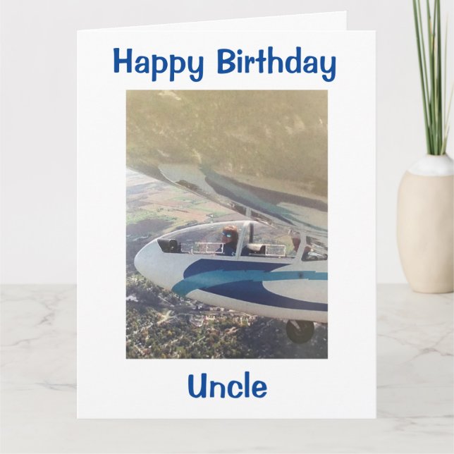 FLYING HIGH WISHES FOR UNCLE'S BIRTHDAY CARD (Front)