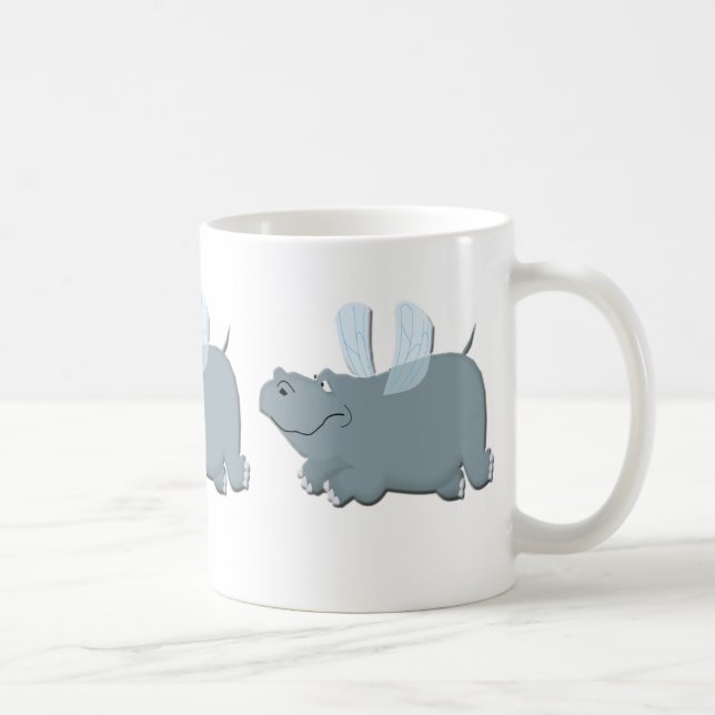 Flying Hippo Coffee Mug (Right)