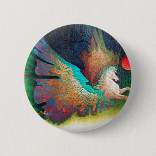 Flying Horse 2 Inch Round Button