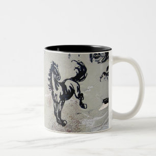 "Flying Horses" Two-Tone Coffee Mug