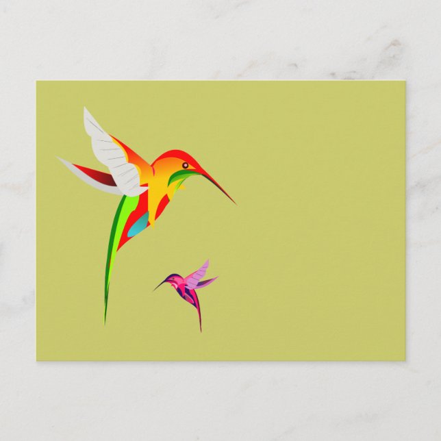 Flying Hummingbirds Postcard (Front)