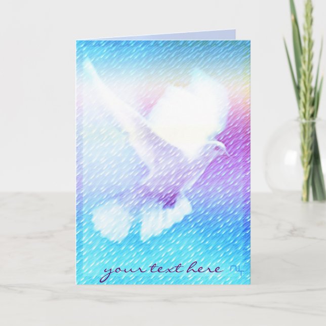 Flying in a rainbow card (Front)