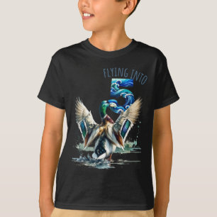 Flying Into 5 Duck Hunting 5th Birthday Party 5 Ye T-Shirt