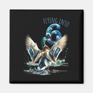 Flying Into 6 Duck Hunting 6th Birthday Party 6 Ye Magnet