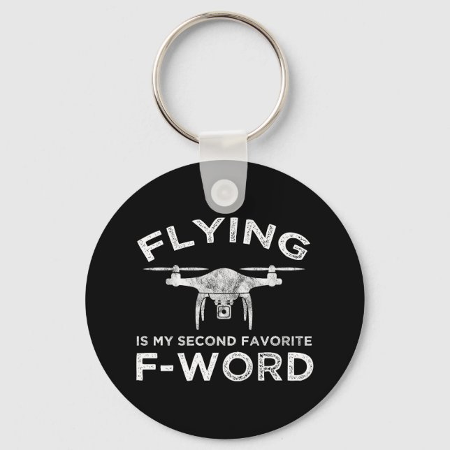 Flying Is My Second Favourite F-Word Keychain (Front)