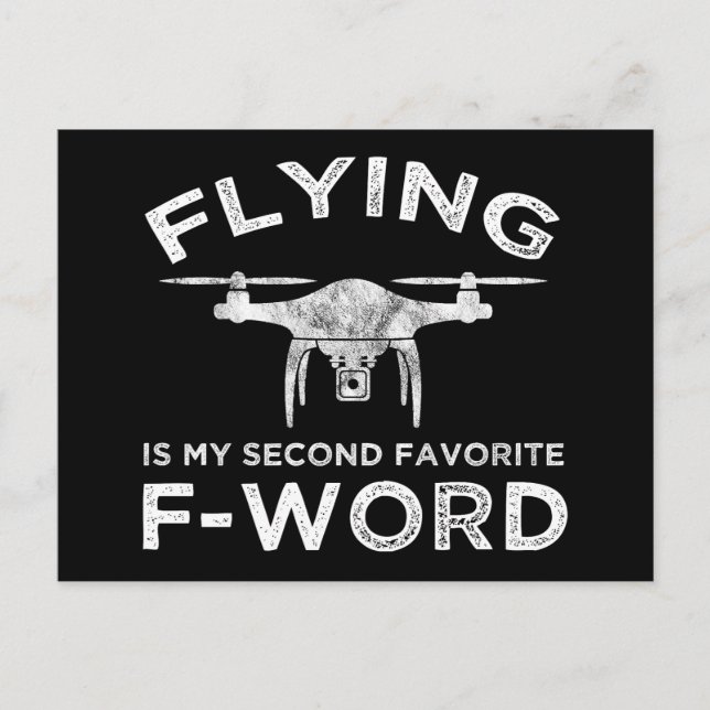 Flying Is My Second Favourite F-Word Postcard (Front)
