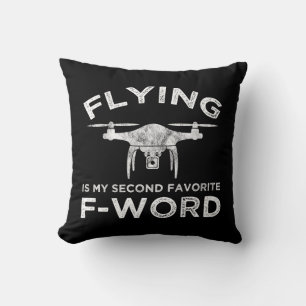 Flying Is My Second Favourite F-Word Throw Pillow
