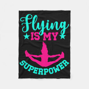 Flying Is My Superpower Cheer Flyer Cheerleader Fl Fleece Blanket