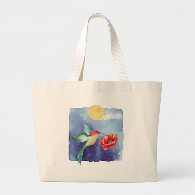Flying Jewel Large Tote Bag (Front)