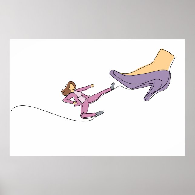  Flying kick to big high heels Poster (Front)