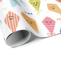Flying kites nursery family