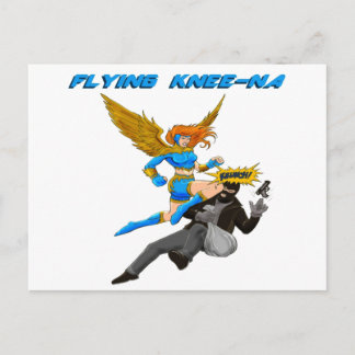 Flying Knee-Na Postcard