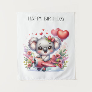 Flying Koala Birthday Tapestry