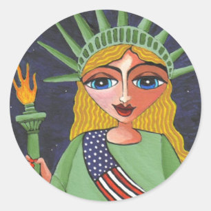 Flying Lady Liberty - sticker