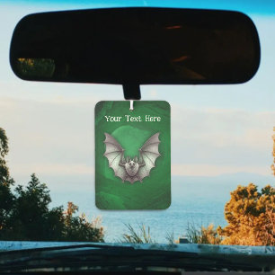 Flying light grey spooky bat Eeried Green Cave Air Freshener
