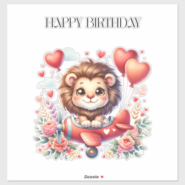 Flying Lion Birthday (Sheet)