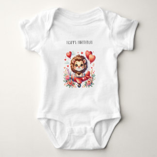 Flying Lion Birthday Baby Bodysuit
