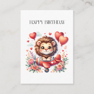 Flying Lion Birthday Enclosure Card