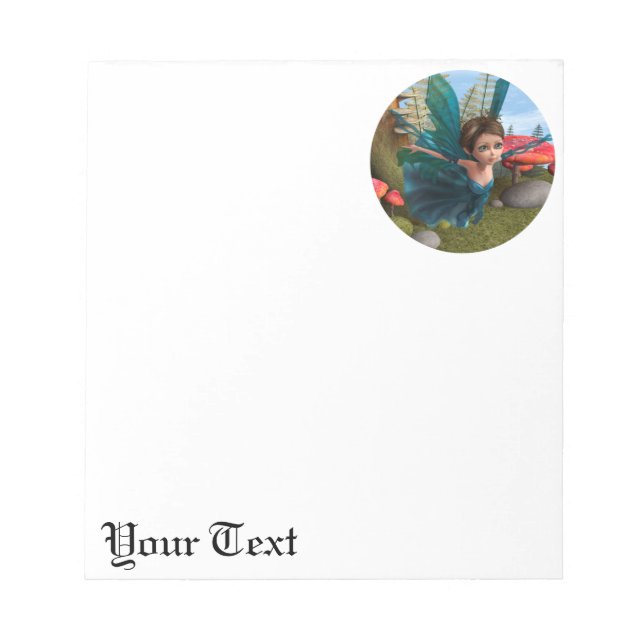 Flying Little Fairy Butterfly Notepad (Front)