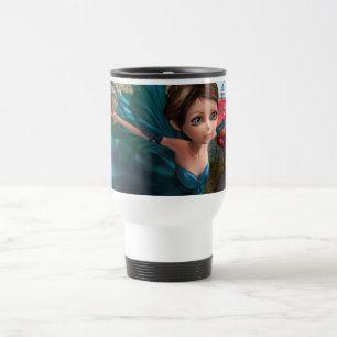 Flying Little Fairy Butterfly Tshirt Travel Mug