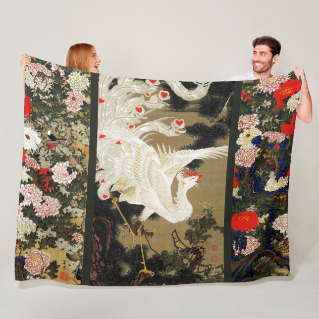FLYING LOVE PHOENIX,Feathers,Hearts Valentine Day Fleece Blanket (In Situ)