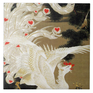 FLYING LOVE PHOENIX,Feathers,Hearts Valentine Day Tile