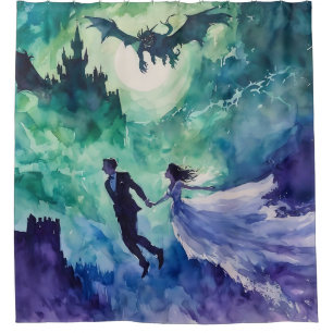 Flying Lovers - Watercolor Painting
