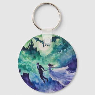 Flying Lovers - Watercolor Painting Keychain